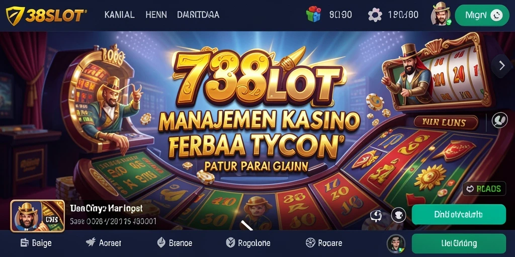 Gameplay 738SLOT menampilkan manajemen kasino yang seru dan interaktif.