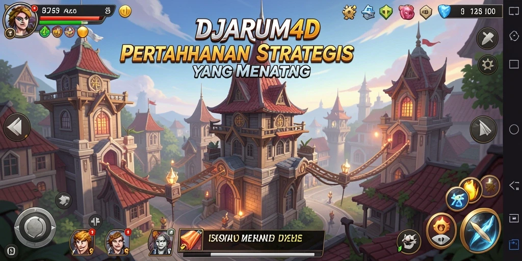 Tampilan menarik dari gameplay menara pertahanan di DJARUM4D.