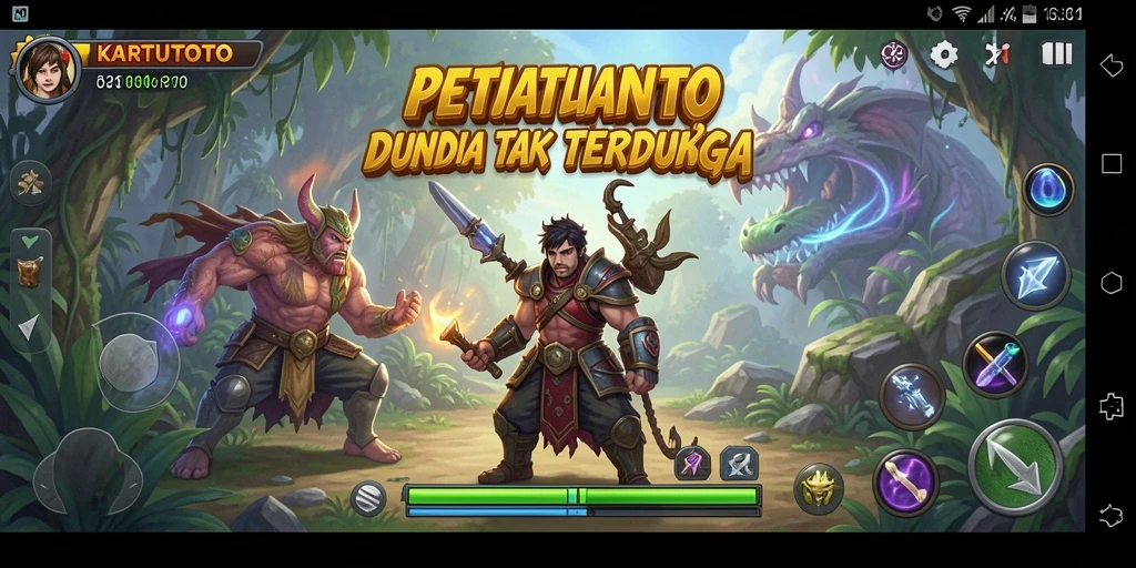 Screenshot gameplay KARTUTOTO yang menampilkan aksi petualangan seru.